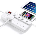 4 ports Chargeur Smart USB Power Strip 4 Prise de courant CA britannique Prise de prise de courant